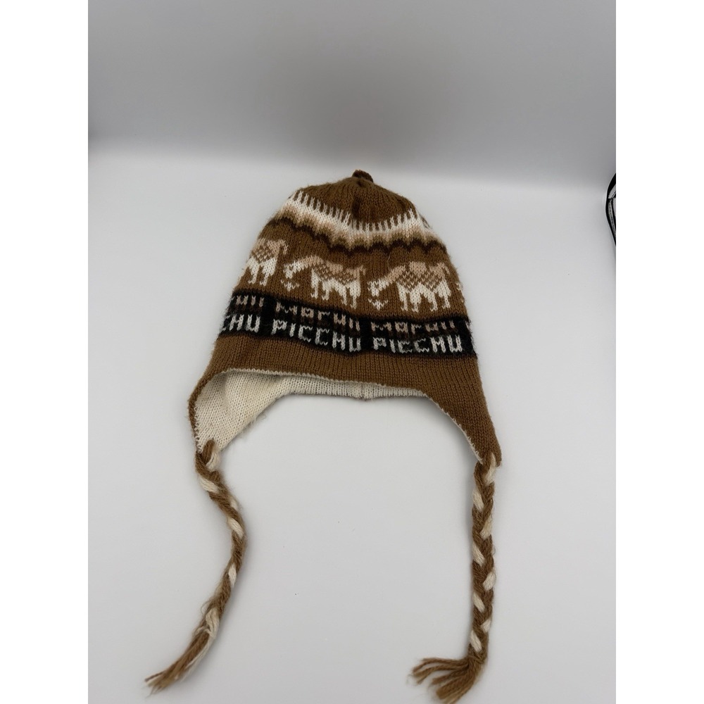 Peruvian Chullo - [2 hats in One] - (Reversible) _Dark Brown/Cream